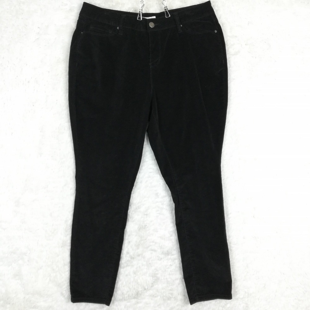 Royalty For Me Womens Pants Skinny High Rise Black Corduroy Plus 16W‎